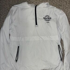 Hard Rock White Windbreaker Jacket